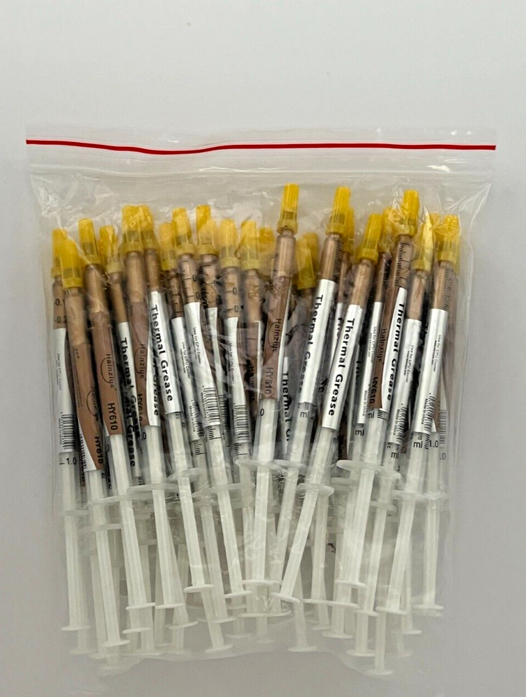 Thermal Compound Paste for CPU GPU 1 gram Syringe tube filled with copper 50 ct