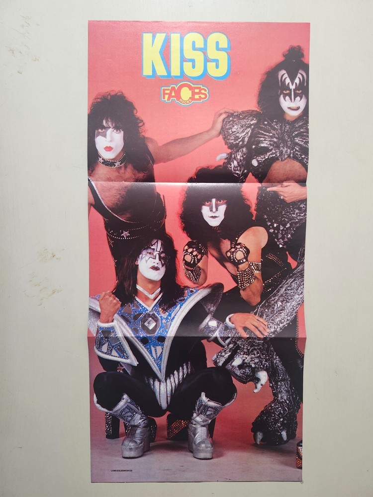 KISS Umasked Creatures Era RARE Faces Poster Eric Carr Ozzy Jake E Lee Flip Side