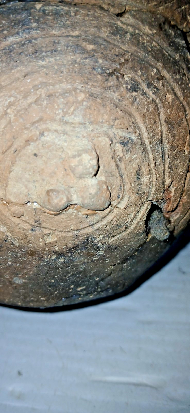 Pre-Columbian Native American Indian Mississippian Partial Pottery Jar Artifact