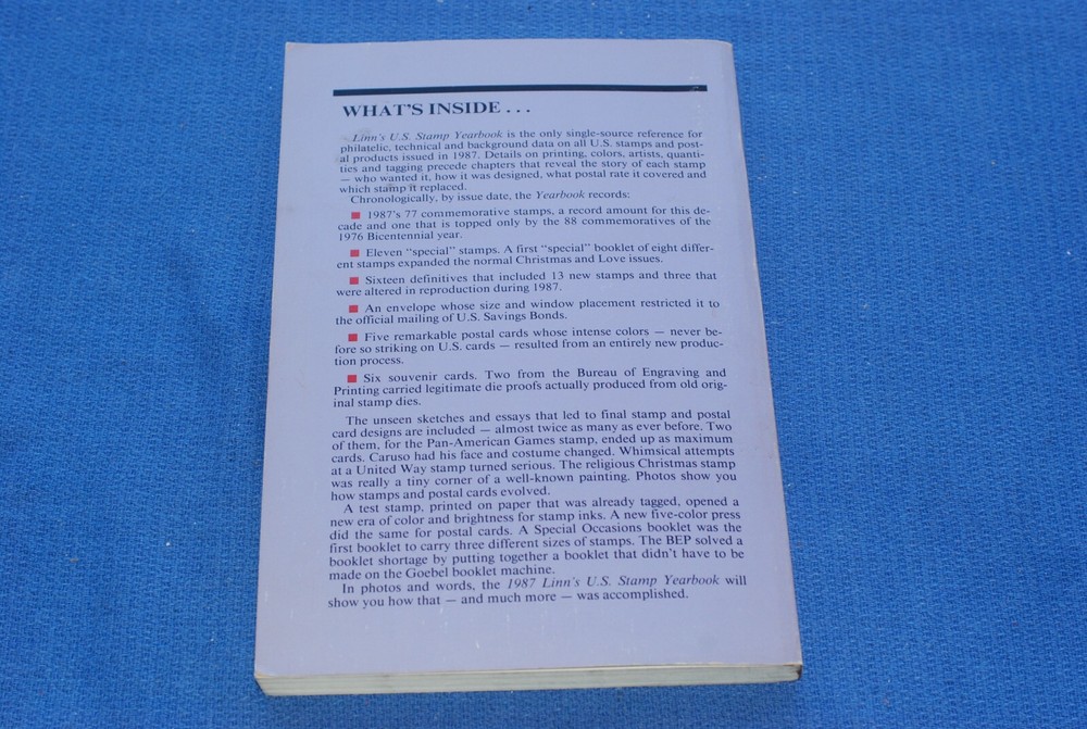 Linn's US Stamp Yearbook 1987 BlueLakeStamps Useful! FUN