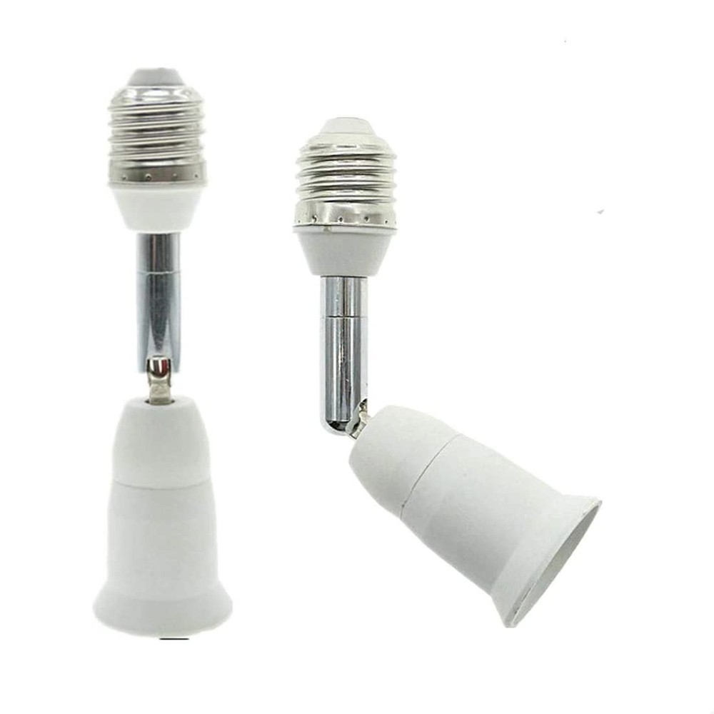 E26/E27 Light Socket Extender, 4.5 Inch Extension,Adjustable Vertical 90°Ho