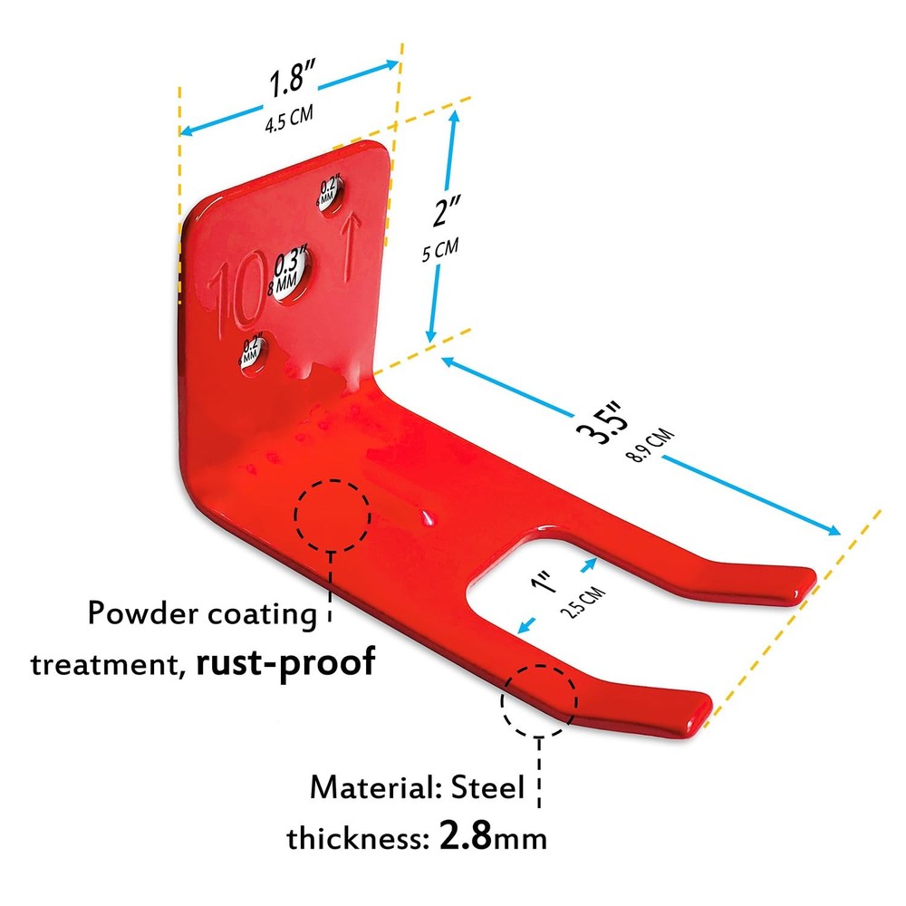4 PCS Fire Extinguisher Bracket Wall Mount Hook Hanger Universal Fork 10 LB
