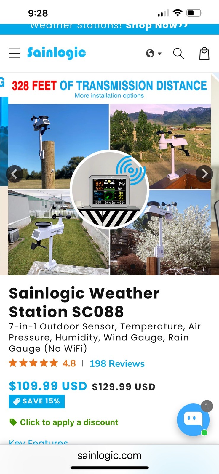 Sainlogic SC088 Wireless Weather Station