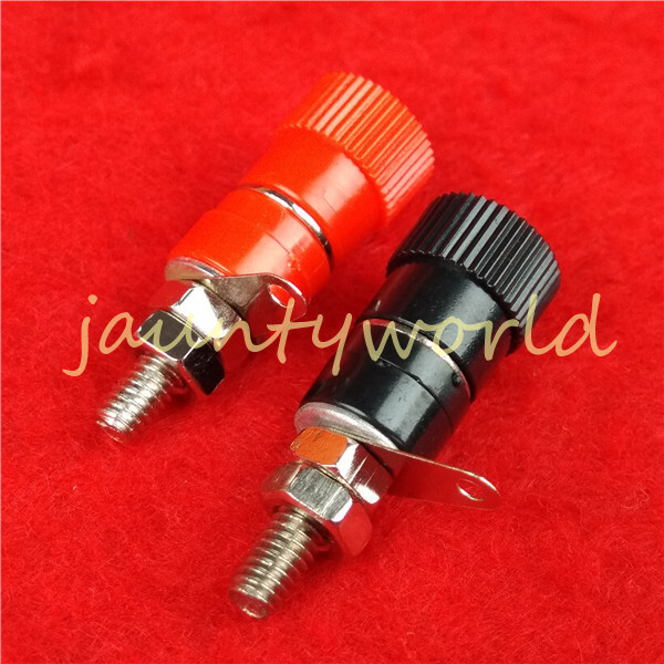 2PC Small speaker Audio Cable Binding Posts Insulated Banana Plug