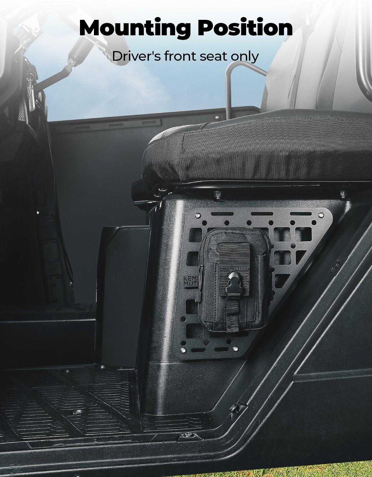 For Polaris Ranger XP 1000/ Crew XP 1000 Bench Seat Center Console Armrest Box