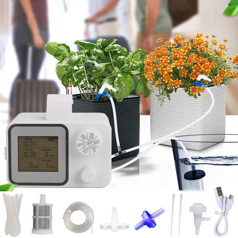 Automatic Irrigation Controller Water Timer for Plants Garden Watering System US