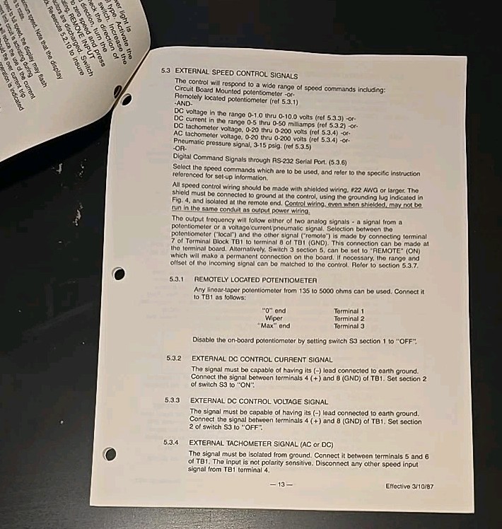 Parametrics Parajust GX IM6872 Installation Manual 1987 ASEA