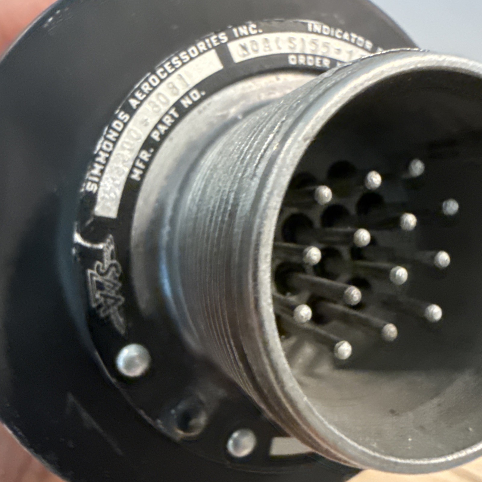 Simmonds Aerocessories Aircraft Fuel Quantity Aircraft Gage WWII Era 5000lbs