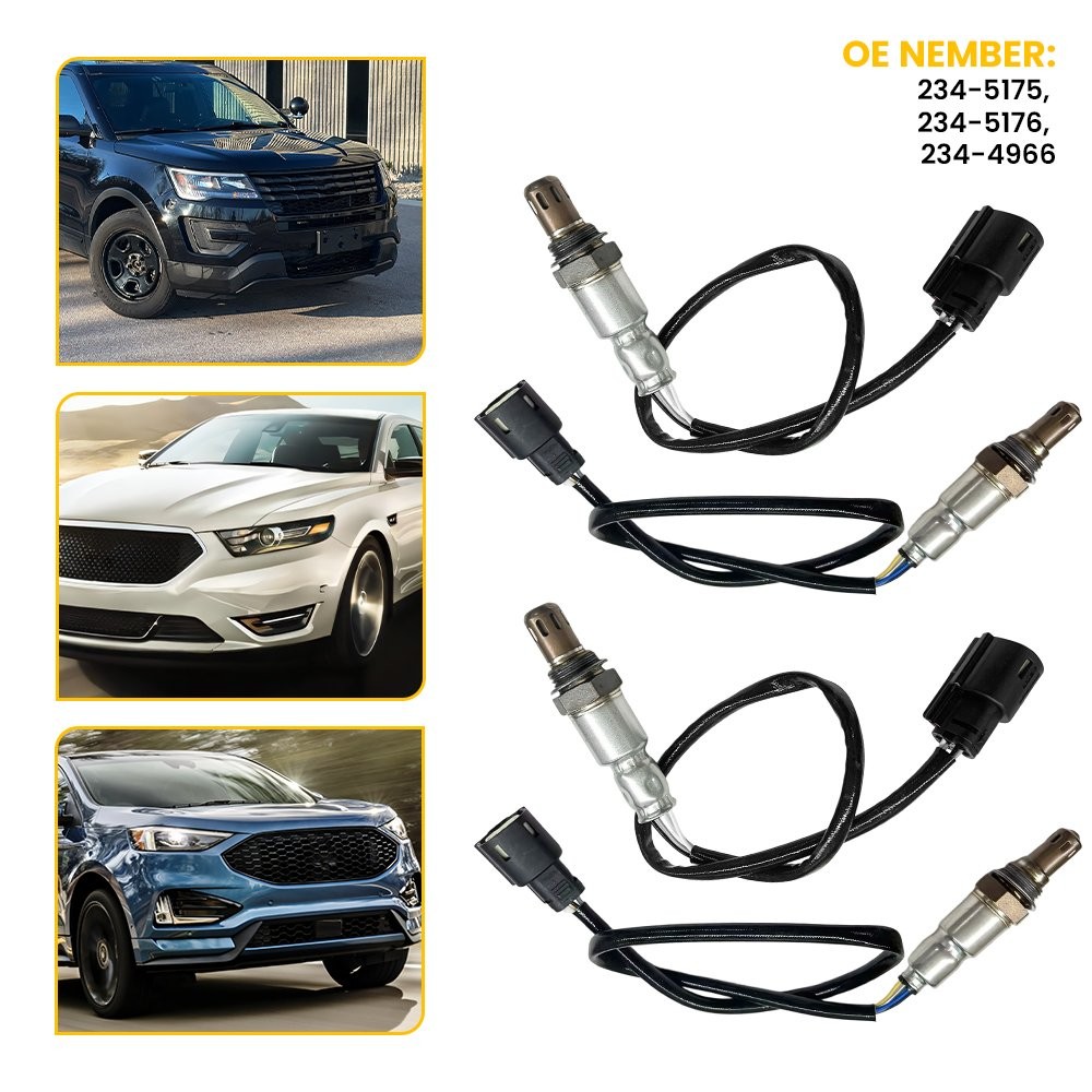 For 2016-2019 Ford Explorer Flex V6 3.5L 4PCS Upstream+Downstream Oxygen Sensor
