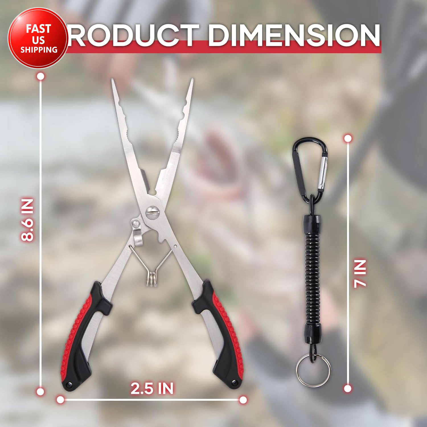 Saltwater Resistant Fishing Pliers,Needle Nose Pliers，Fishing Tool，Stainless Ste