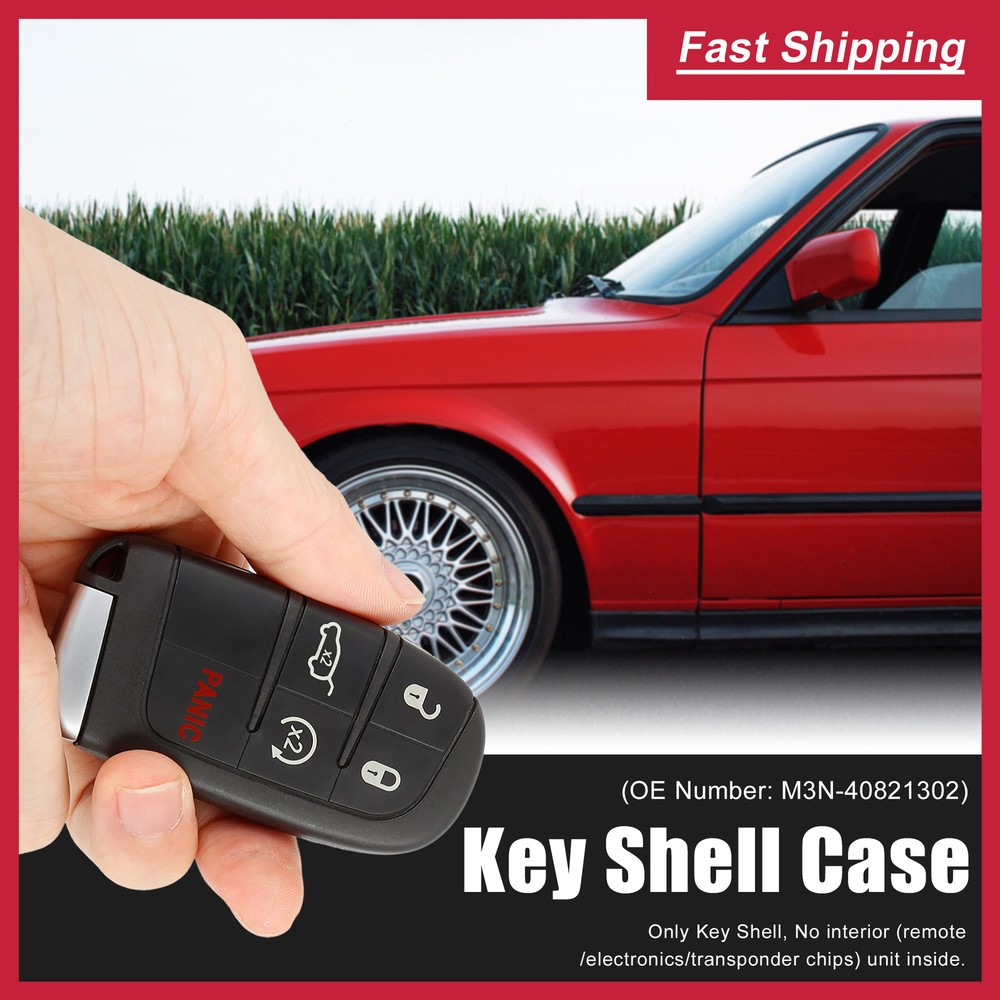 Key Shell Case fits for Jeep Compass 2017~2018 - 1 pcs
