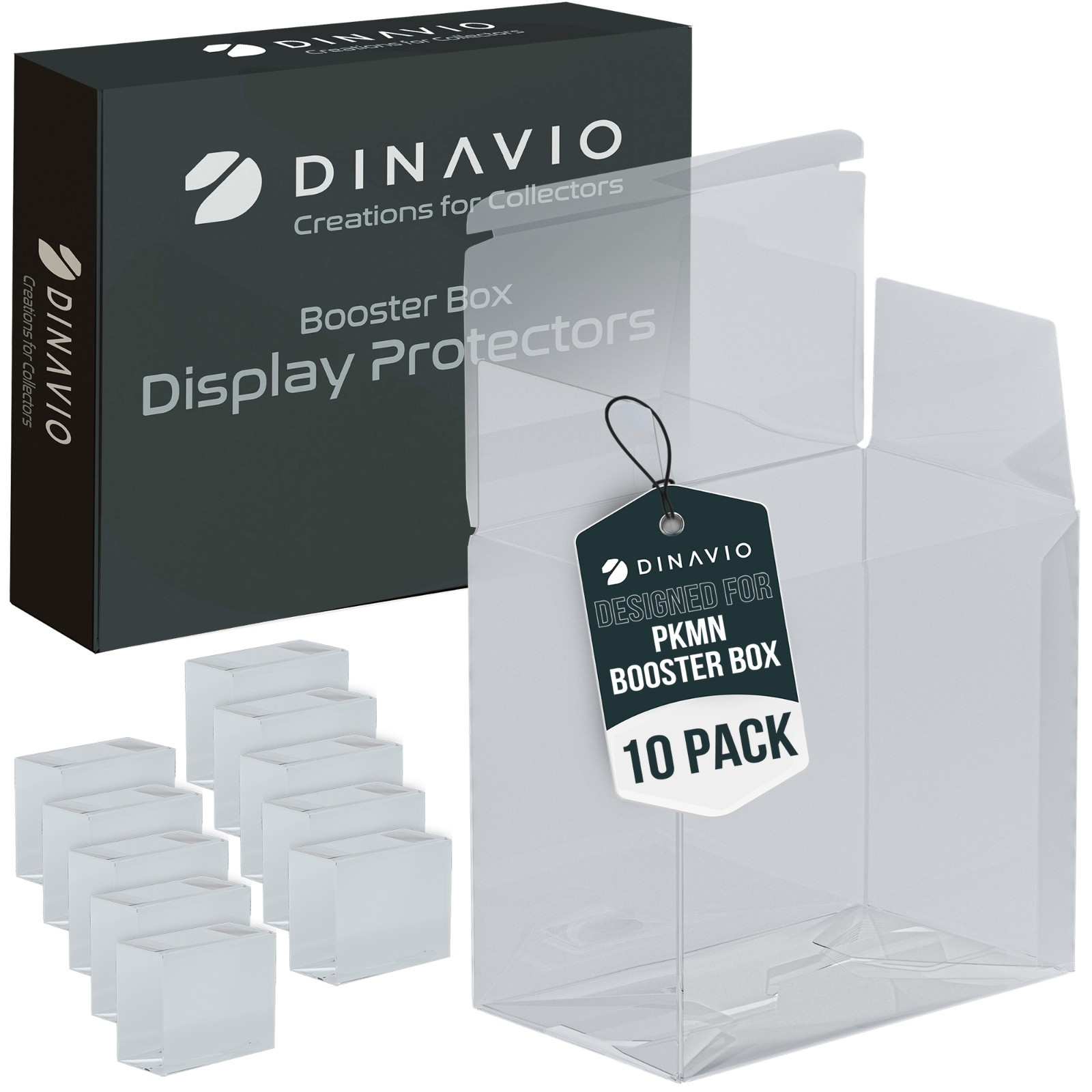Plastic Pokemon Booster Box Case Protectors (x10) 0.5mm Thick Displays 10 PACK