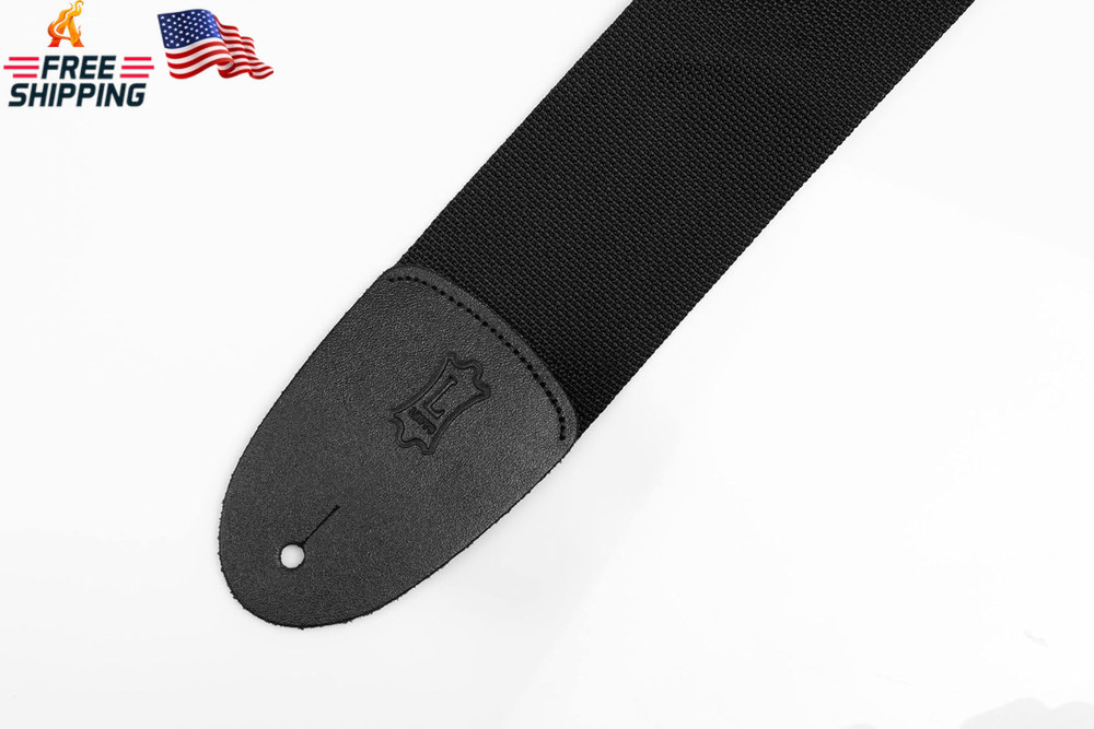 Levy'S Leathers 3" Polypropylene Guitar Strap,Black