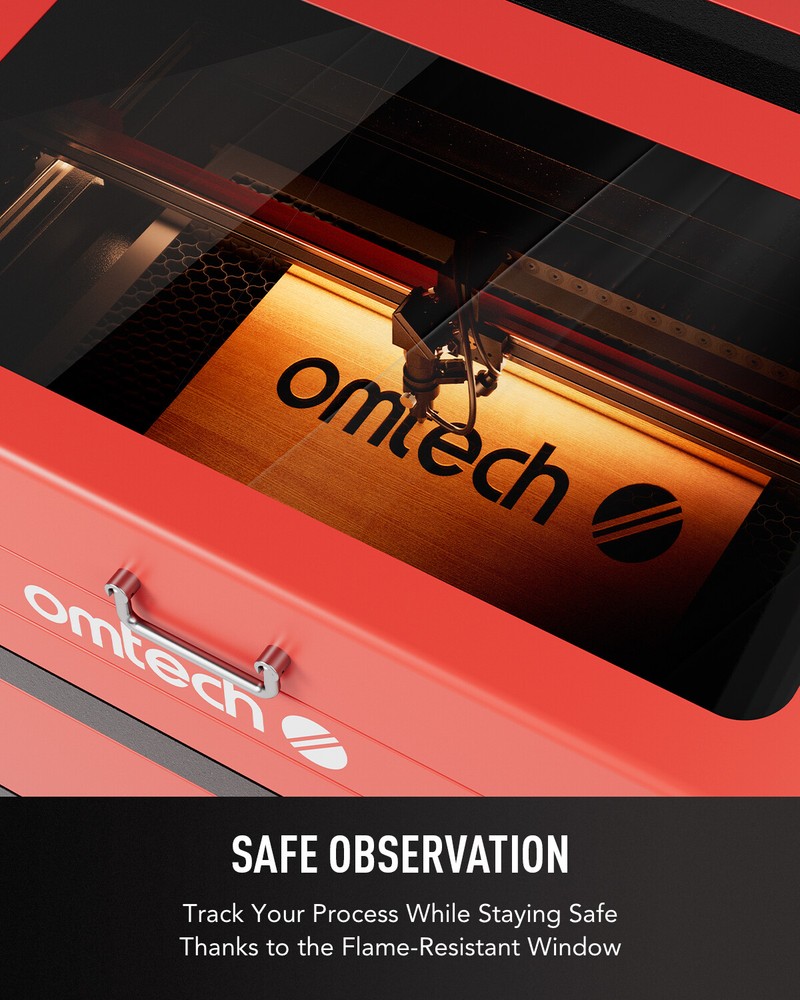 OMTech 12x20 50W CO2 Laser Engraver Cutter Marker with Basic Accessories A