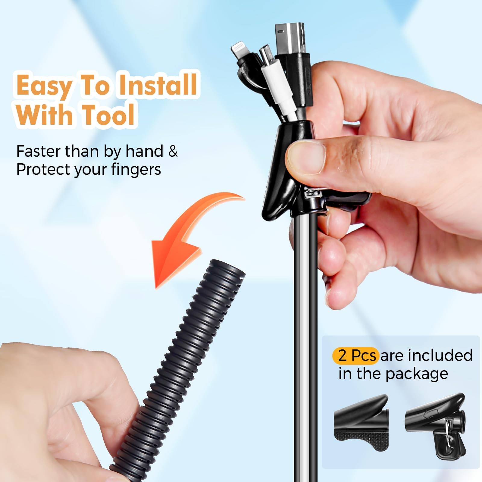 Automotive Wire Loom Flame Retardant Split Wire Loom Tubing Assortment Wiring...