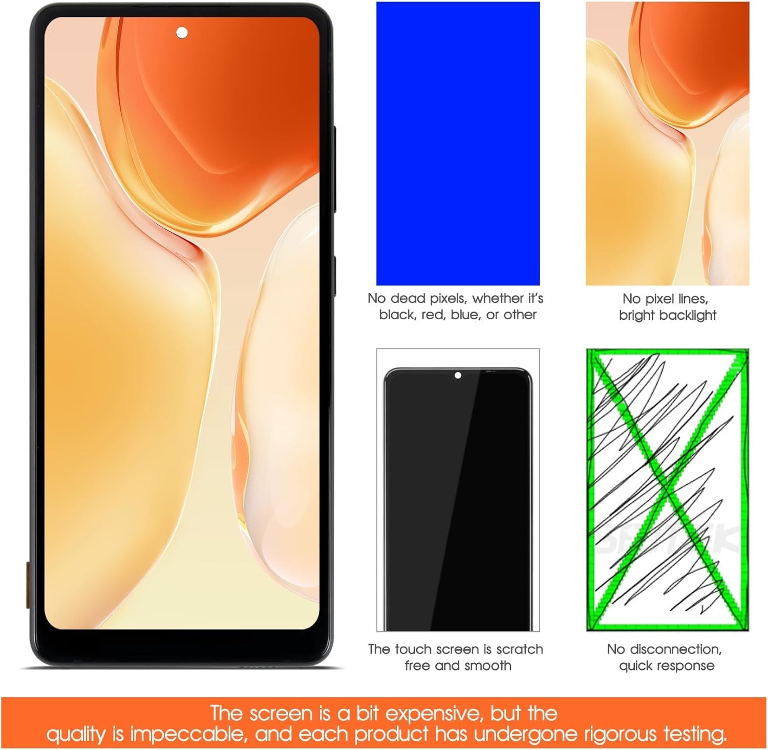 For Samsung Galaxy S22 Ultra 5G SM-S908U/U1 LCD Display Touch Screen Replacement