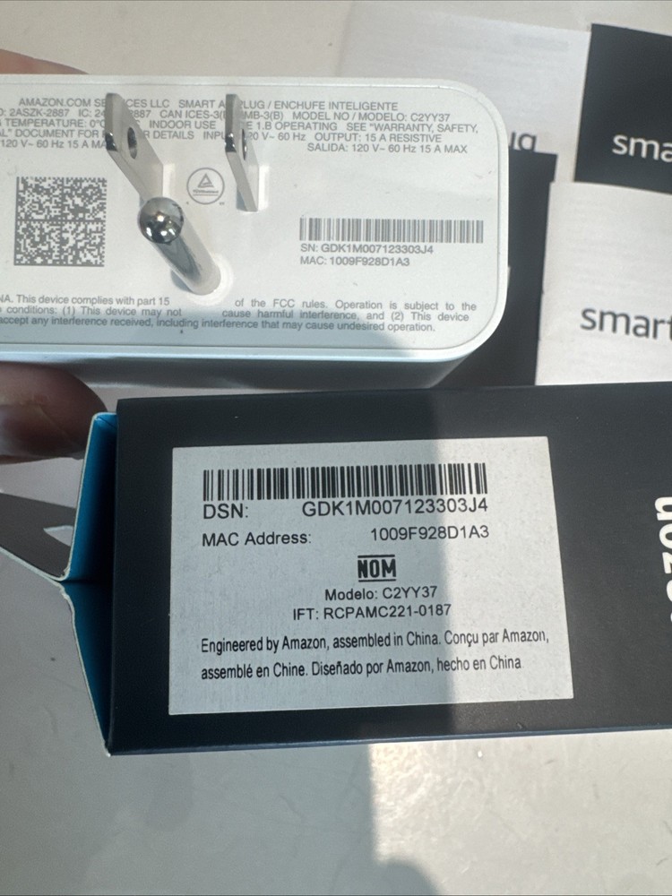 Amazon Smart Plug - White Barely Used X2