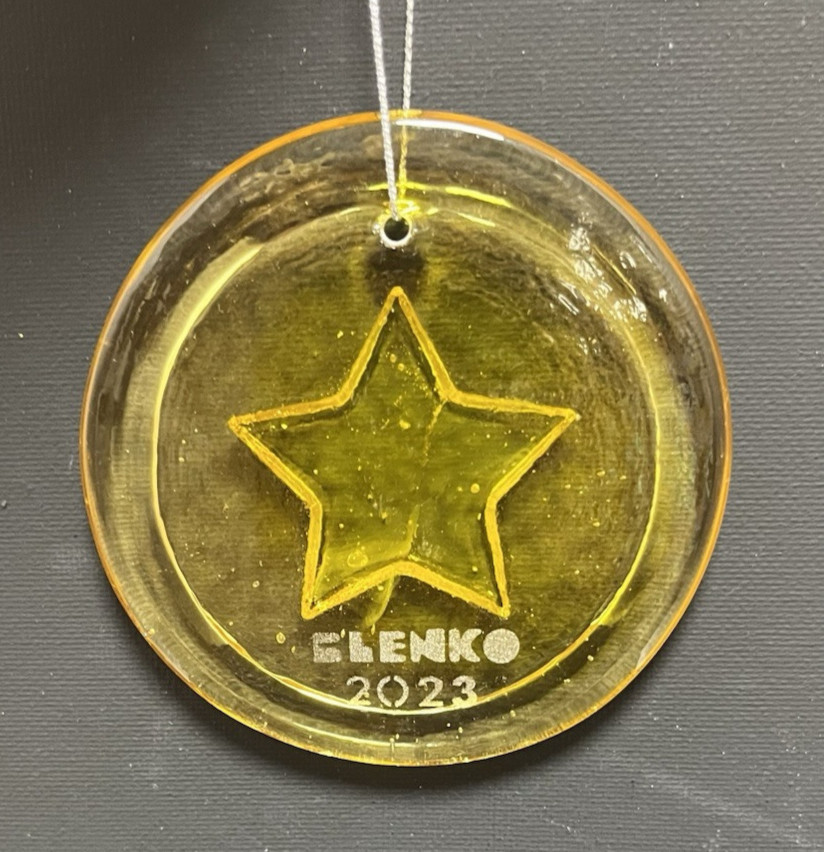Blenko Glass Suncatcher - Star - Citrine