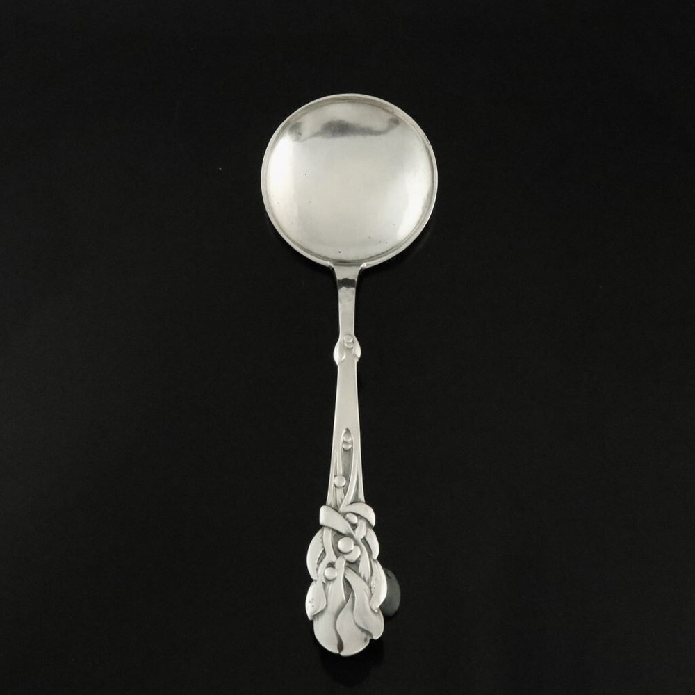 Heimbürger Silver Canapé Server - Mistletoe / Mistelten