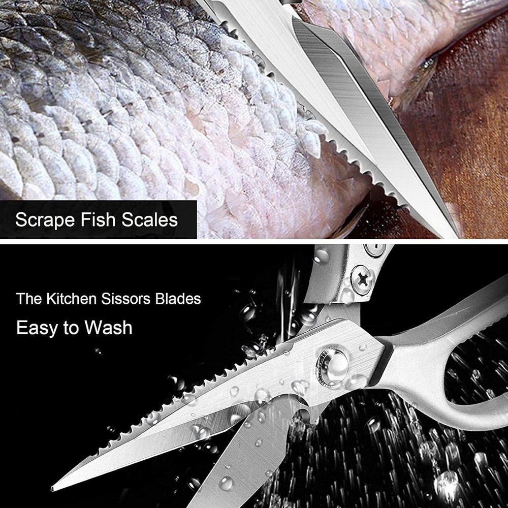 Kitchen Scissors Multifunctional Meat Fish Bone Cutting Shears Bottle Opener NEW