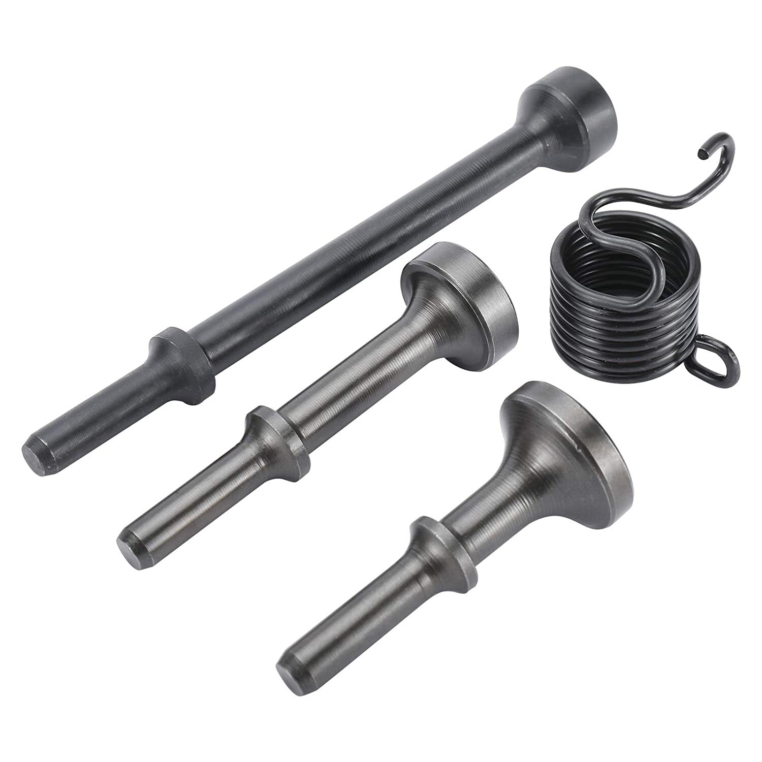 4PCS Smoothing Pneumatic Chisel Air Hammer Bits Tool Set 10mm Shrank with Spring