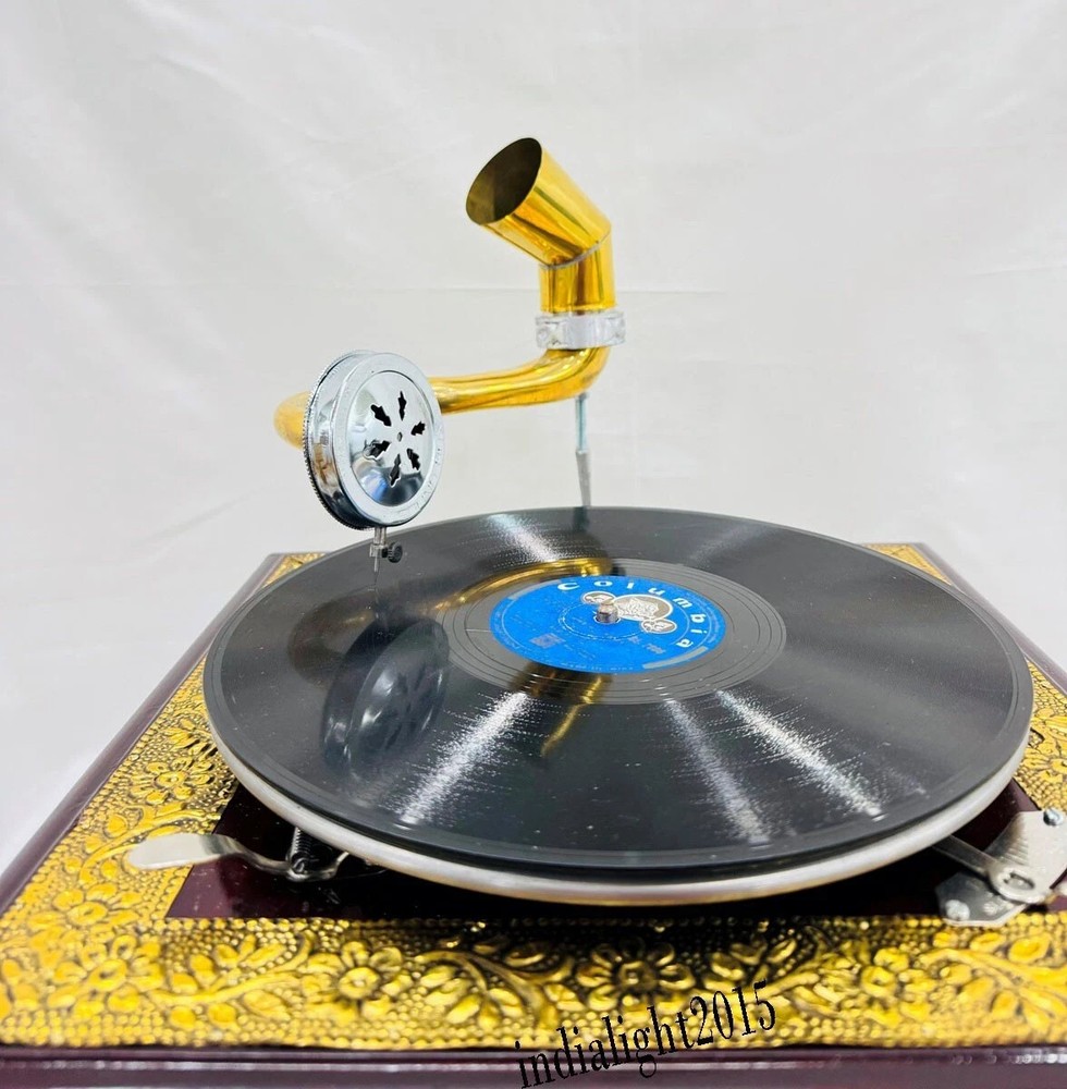 Vintage HMV Gramophone Fully Functional Working Phonograph win-up record player