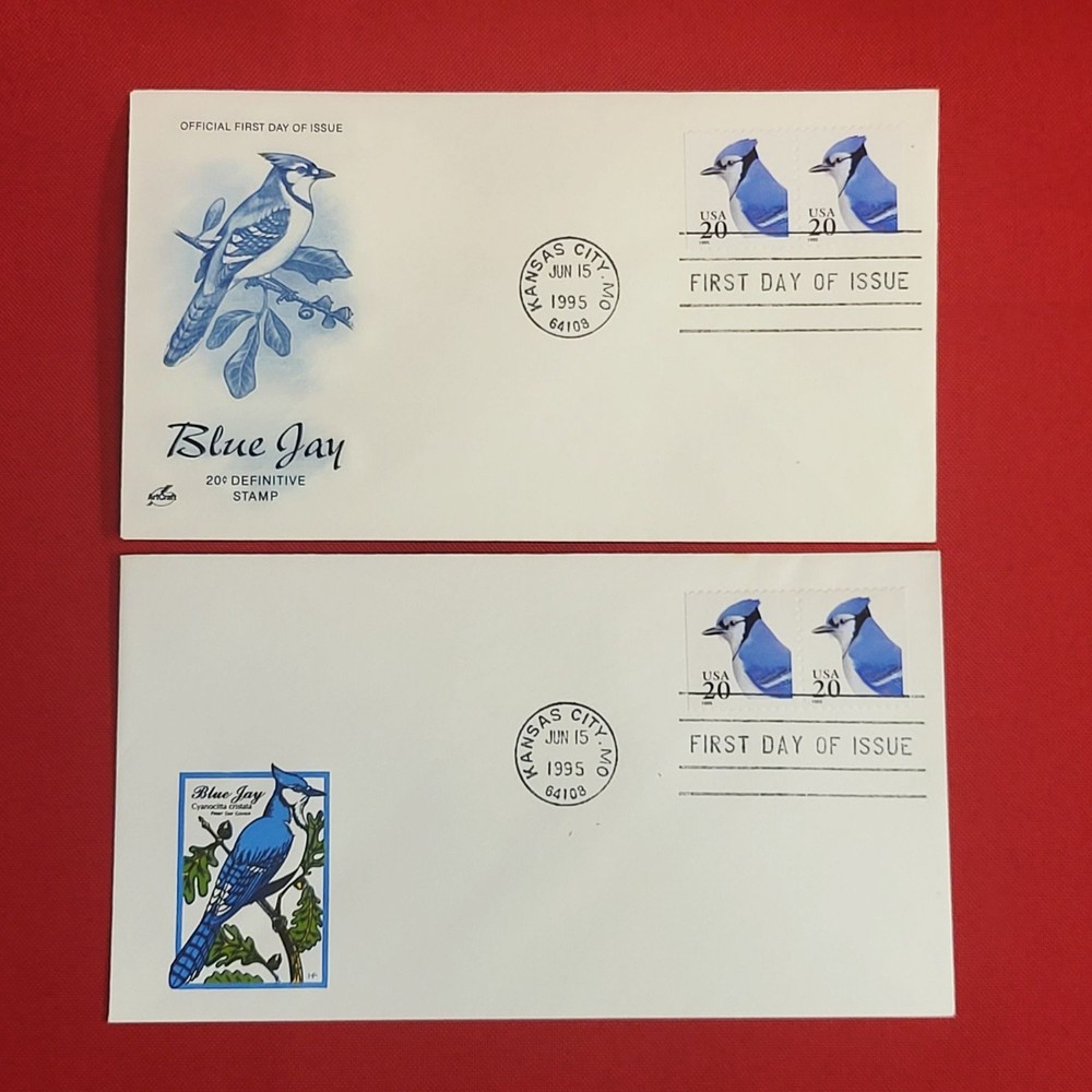 First Day of Issue Blue Jay Stamp Cache Envelope