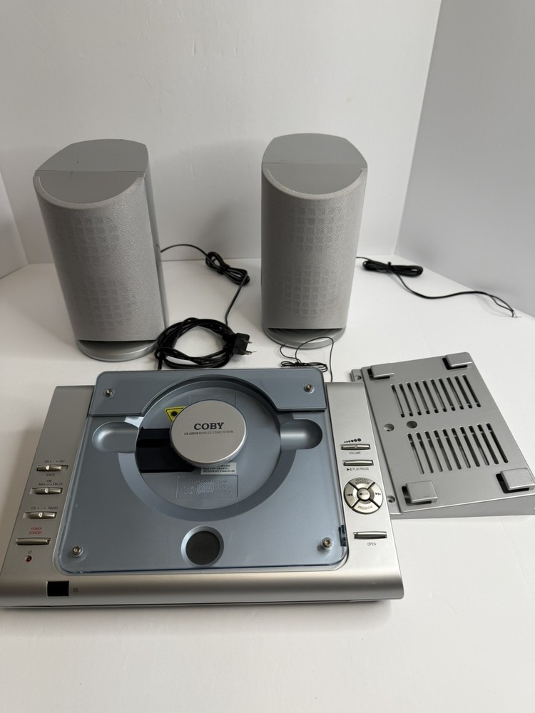 Coby CX-CD 376 Micro CD Stereo System Untested without Remote