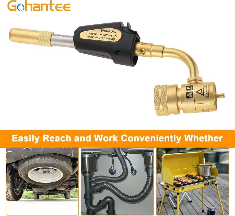 Multi-Purpose Propane Torch with 360° Rotation & Self-Ignition - Perfect for DIY