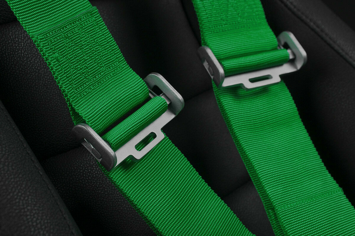 BRAUM Racing GREEN 5 Point 3" Inch SFI Certified 16.1 Racing Harness Single New