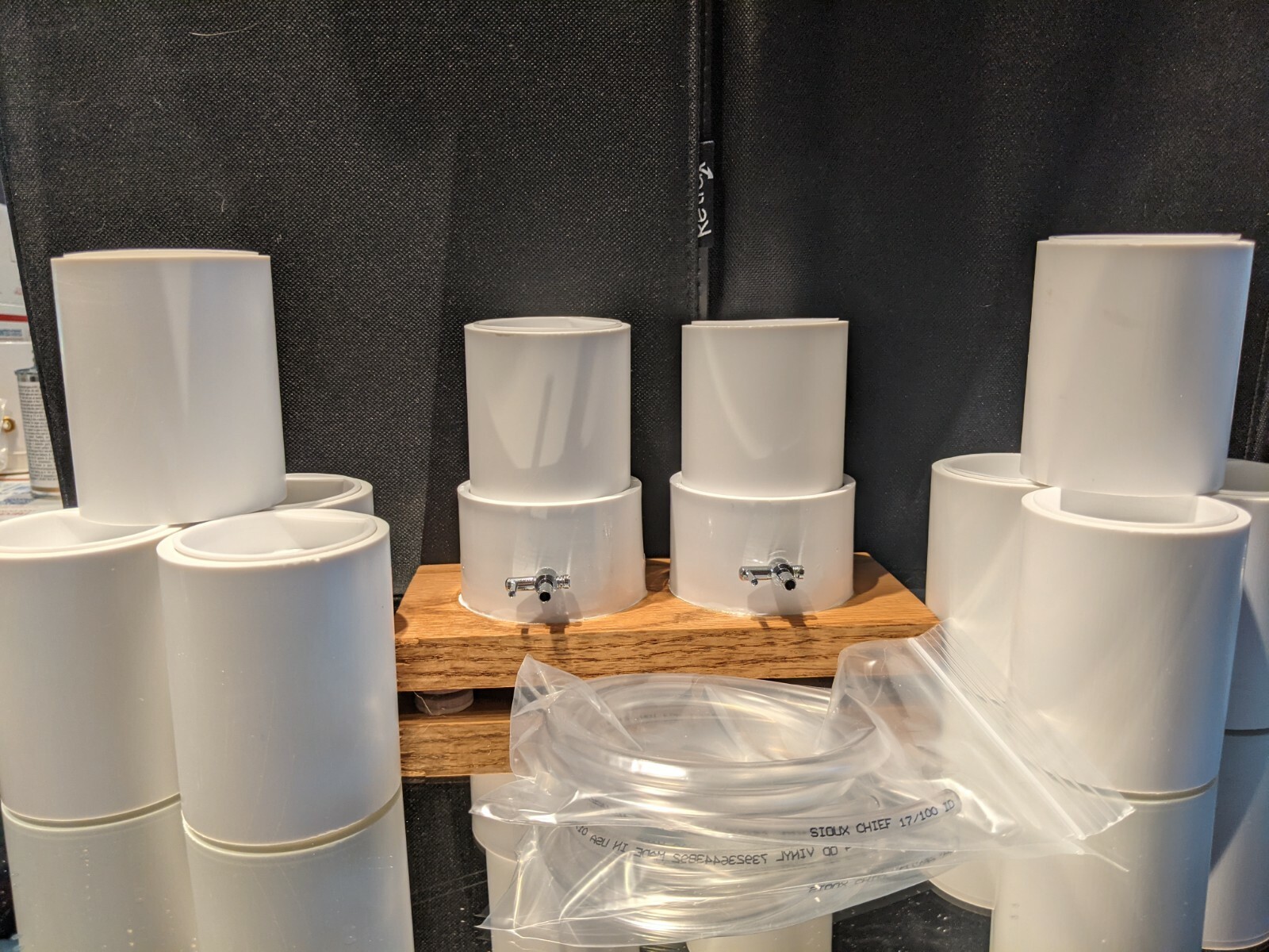 2" -2 Bank Fluid Bed For Powder Painting Jigs/with 10 Cups and Lids