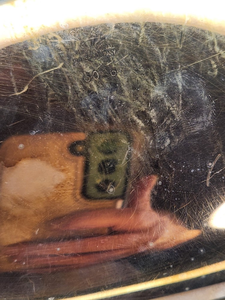 Vintage footed silverplate serving dish