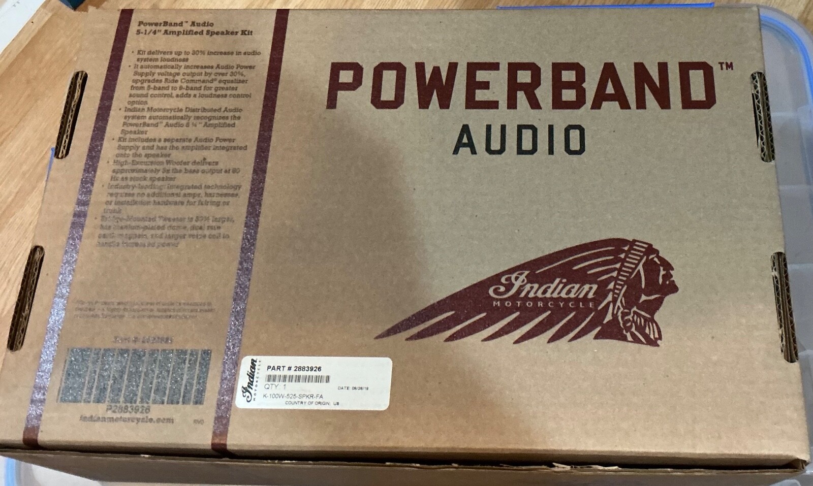 Indian Speaker Kit with Powerband Audio 5 1/4" 2883926 K-100W-525-SPKR-FA
