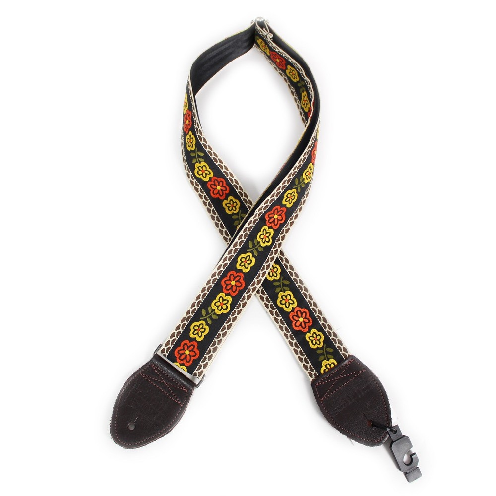 Souldier "Marigold" Pattern Guitar Strap 2" - Orange & Yellow