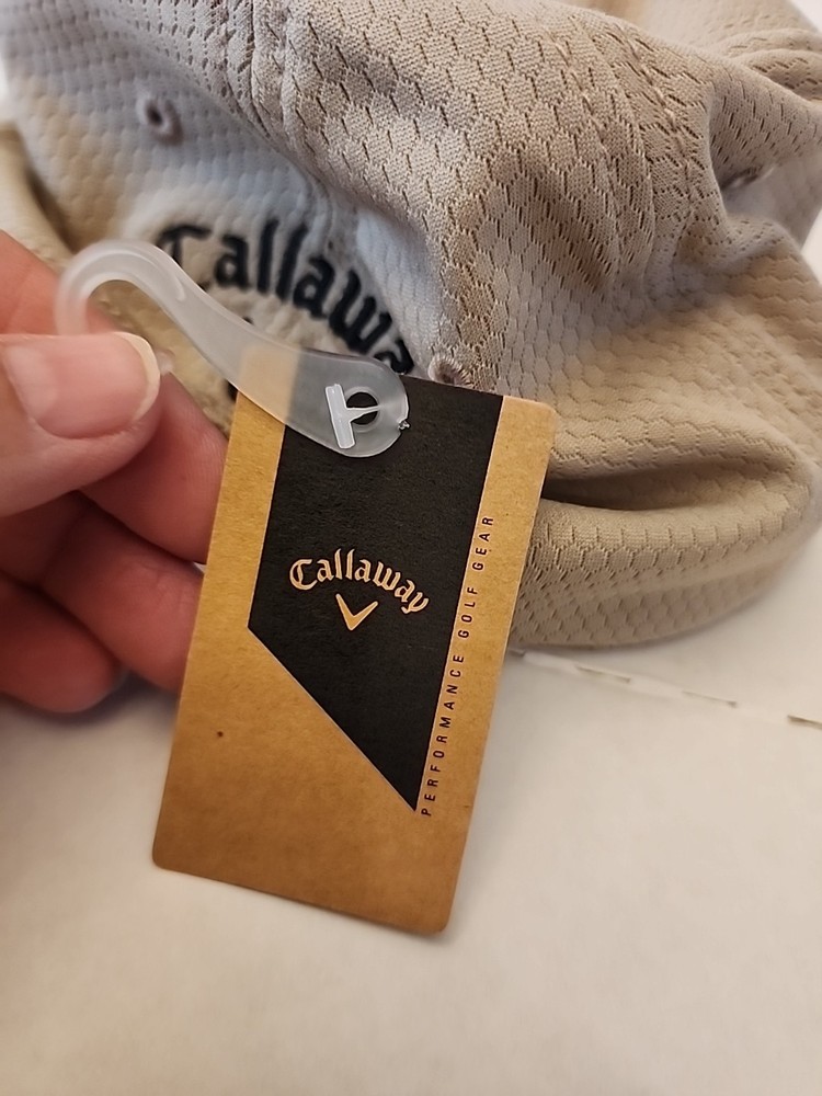 NEW! Callaway Perfomance Pro Beige Adjustable Golf Hat/Cap Soft Has Tags. 🧢