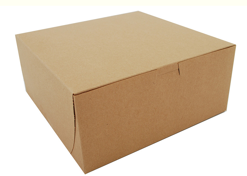 Kraft Cake Box 9" x 9" x 3" (250/cs)