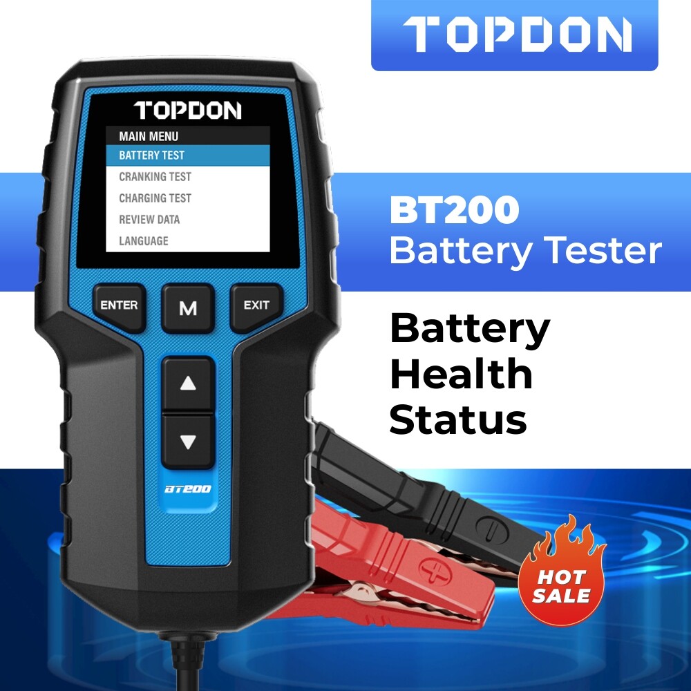 12V-24V 100~2000CCA Car Auto Battery Tester Load Drop Charging System Analyzer
