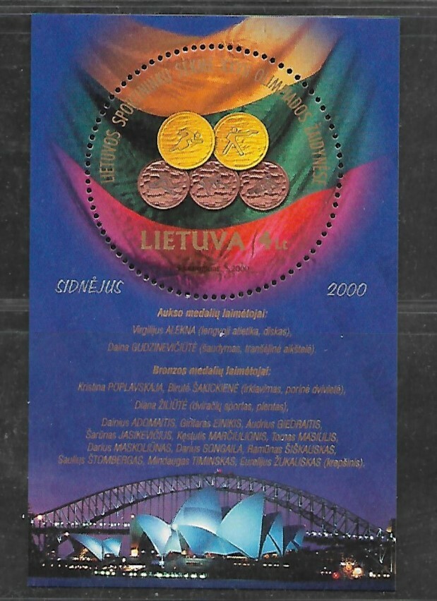 LITHUANIA SOUVENIR SHEET #684 (NH) FROM 2000
