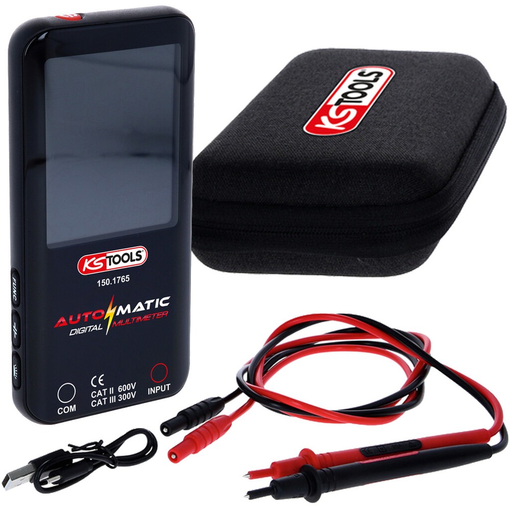Automatic Digital Multimeter KS Tools + Probes Current and Continuity Tester