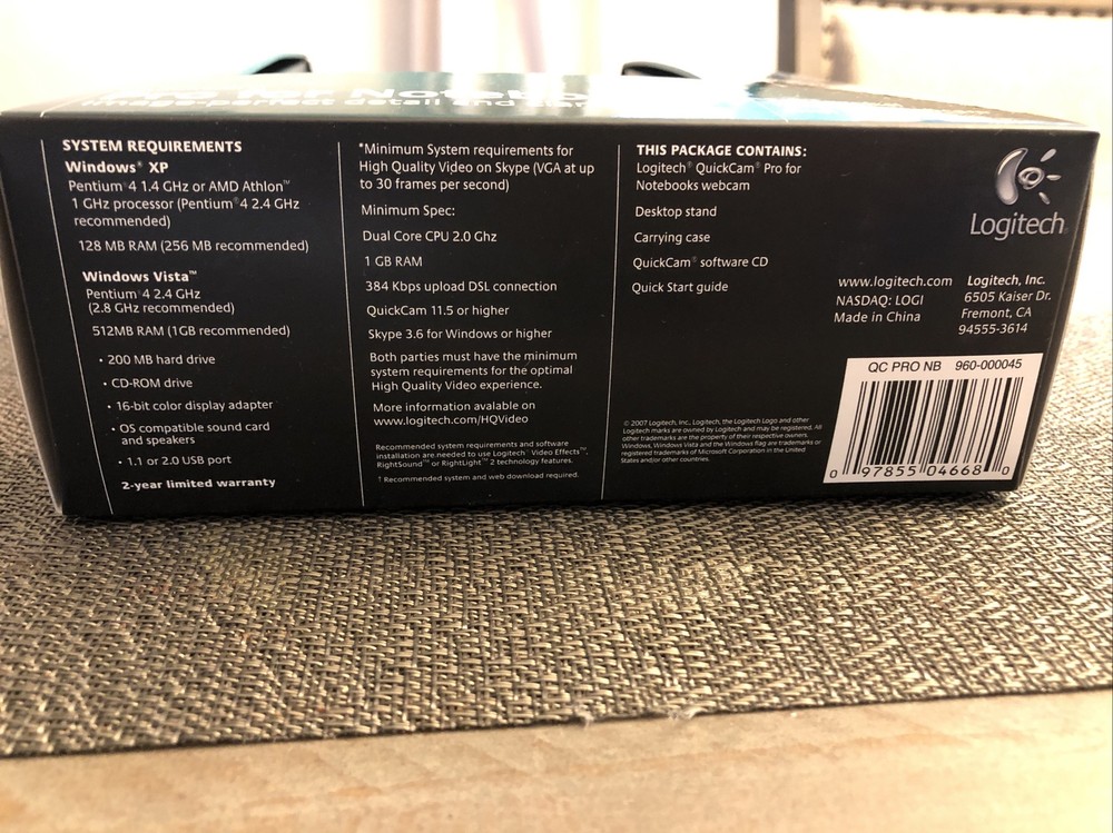 QuickCam Pro For Notebooks-Brand New