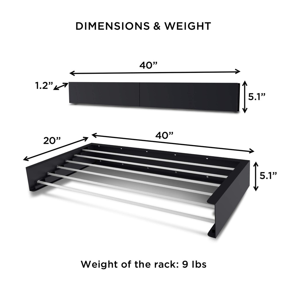 Step Up Laundry Drying Rack, Wall Mounted, Retractable Clothes Drying Rack, 6...