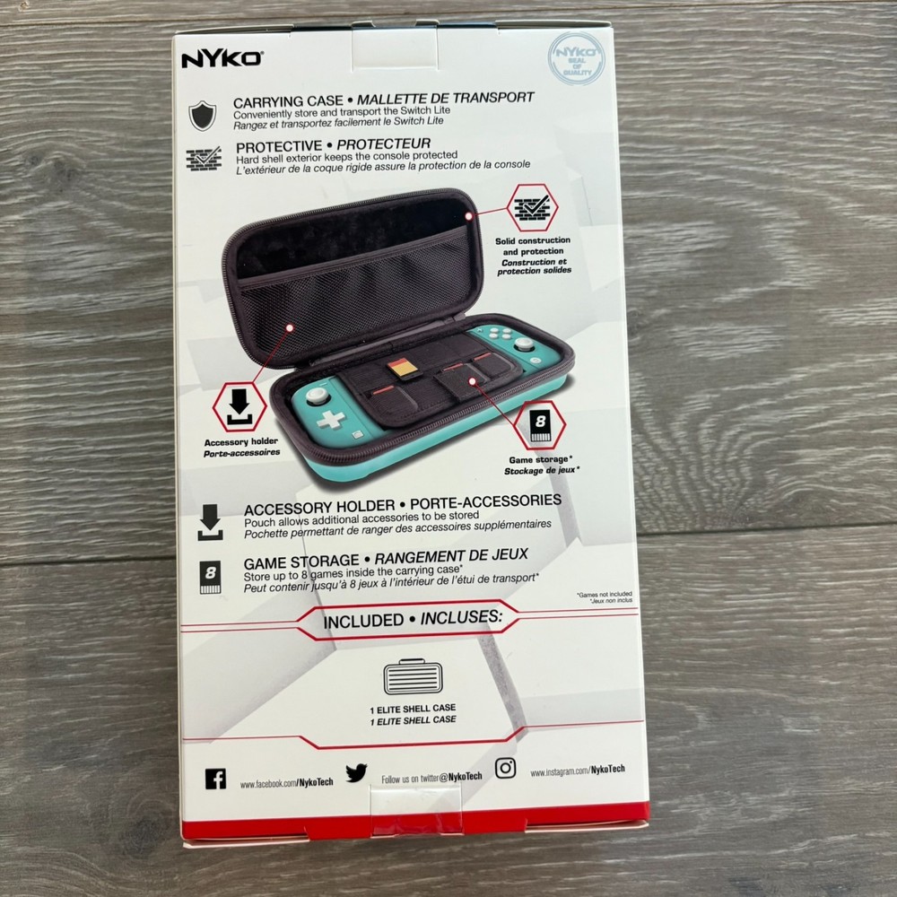 Nyko Elite Shell Case Turquoise Hard Shell Protective Case Nintendo Switch Lite