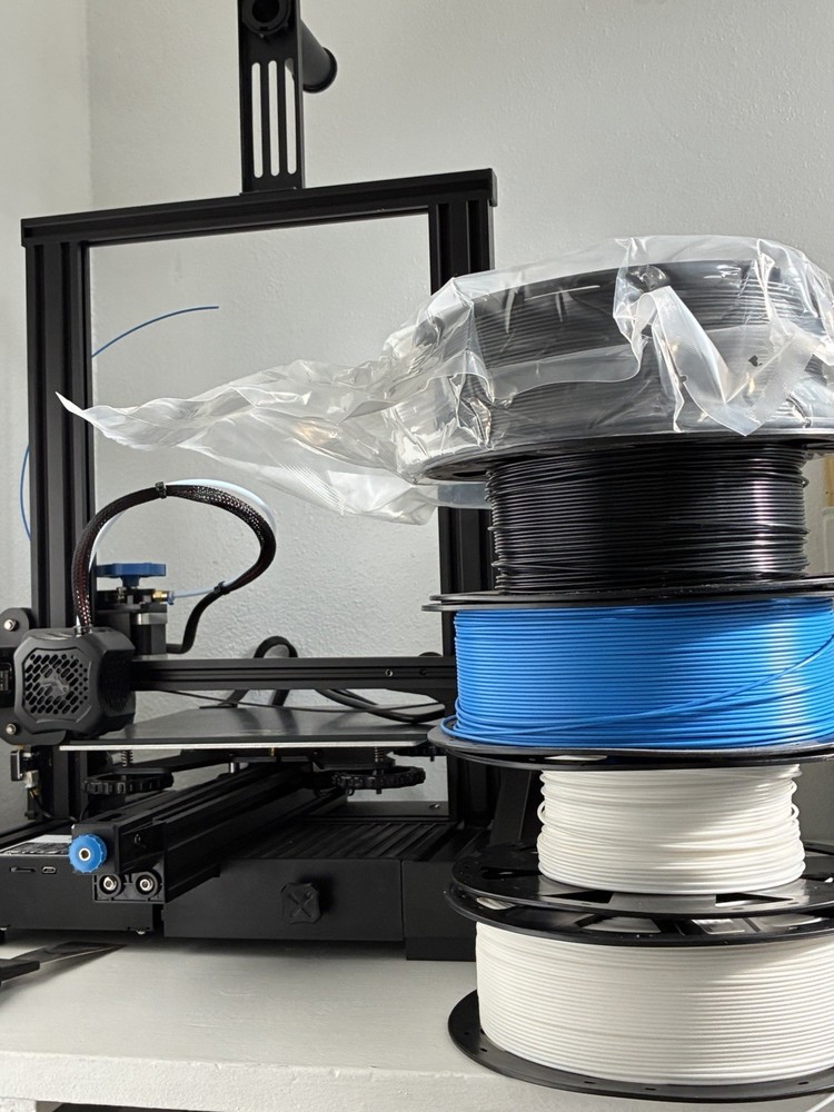 Ender Ender 3 FDM 3D Printer, Heated Build Plate, Tools, Filament Spools