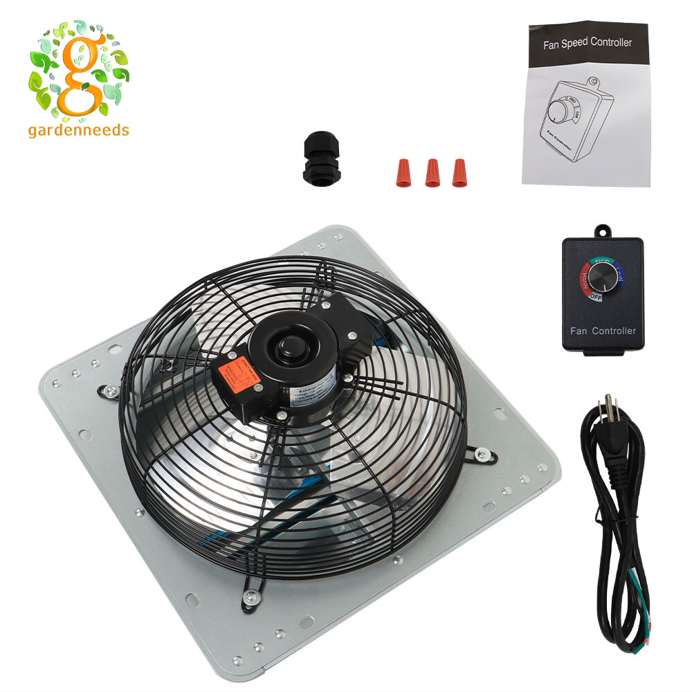 12" Shutter Exhaust Fan Automatic Shutters, Speed Control Workshop Multipurpose