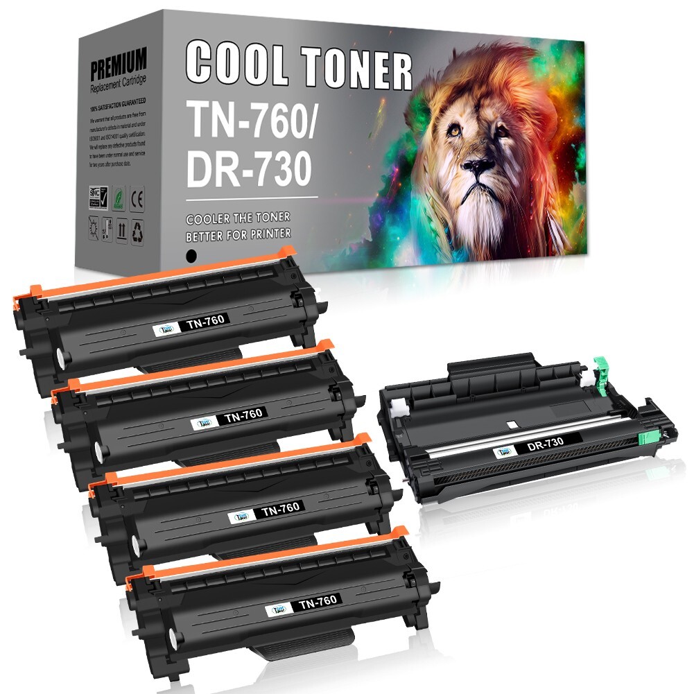 TN760 Toner Cartridge/ DR730 Drum for Brother MFC-L2750DW HL-L2370DW MFC-L2710DW