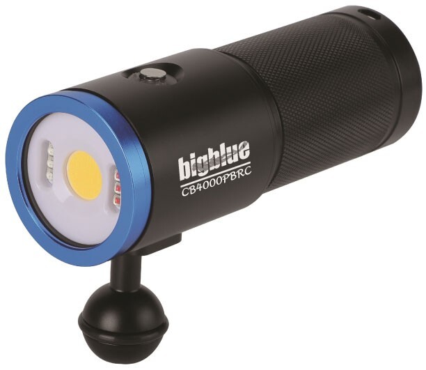 BigBlue CB4000PBRCP Wide Warm White Video/Dive Light w/Red Mode & Remote Control