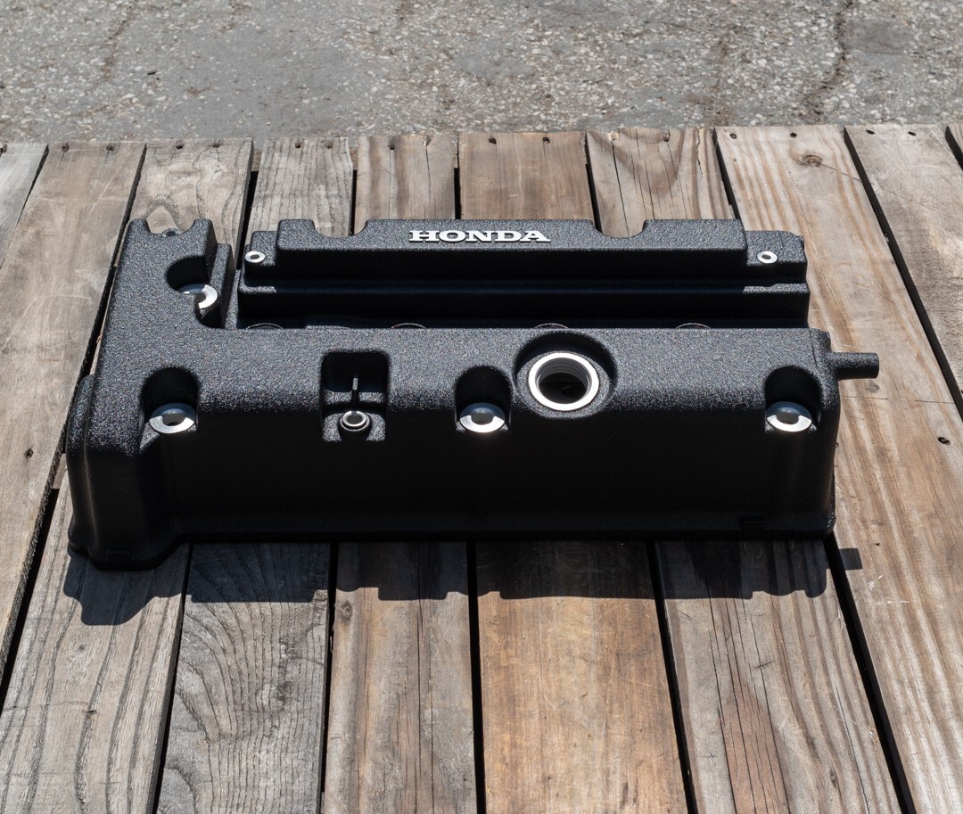 Honda K SERIES K24 K20 type r civic rsx valve cover PowderCoated WRINKLE BLACK