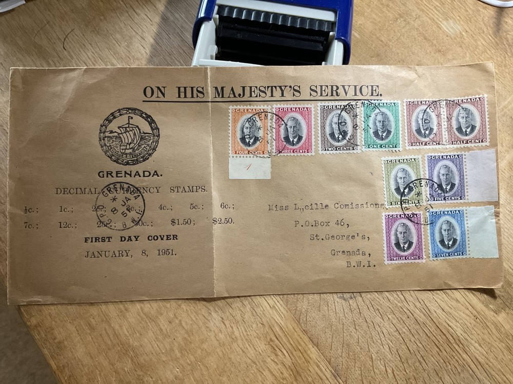 Grenada five  stamp covers B3178