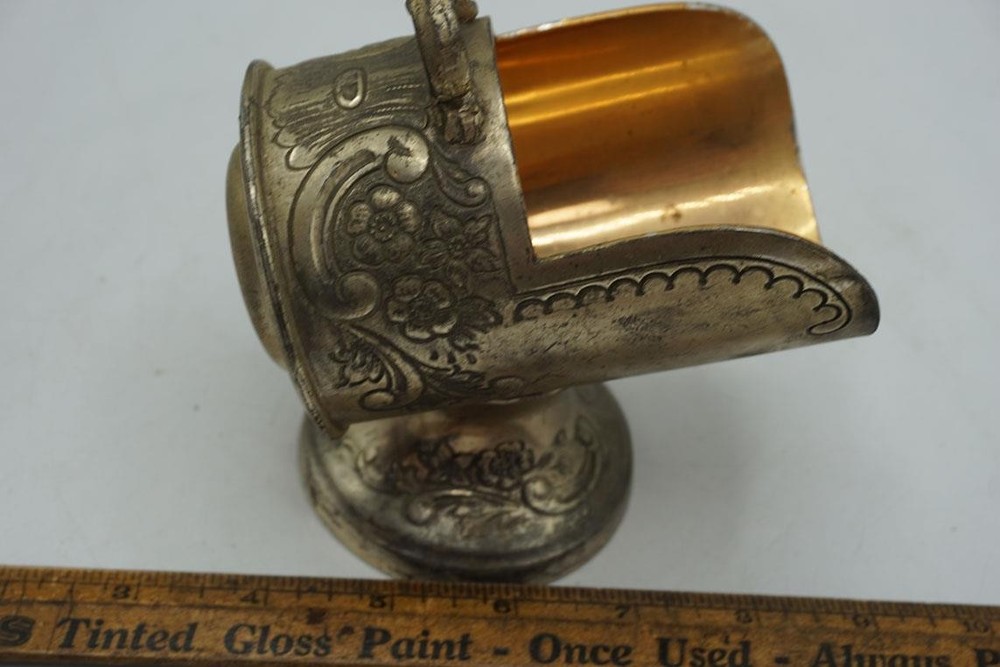 Silver Plate Pedestal Design Sugar Scuttle Japan