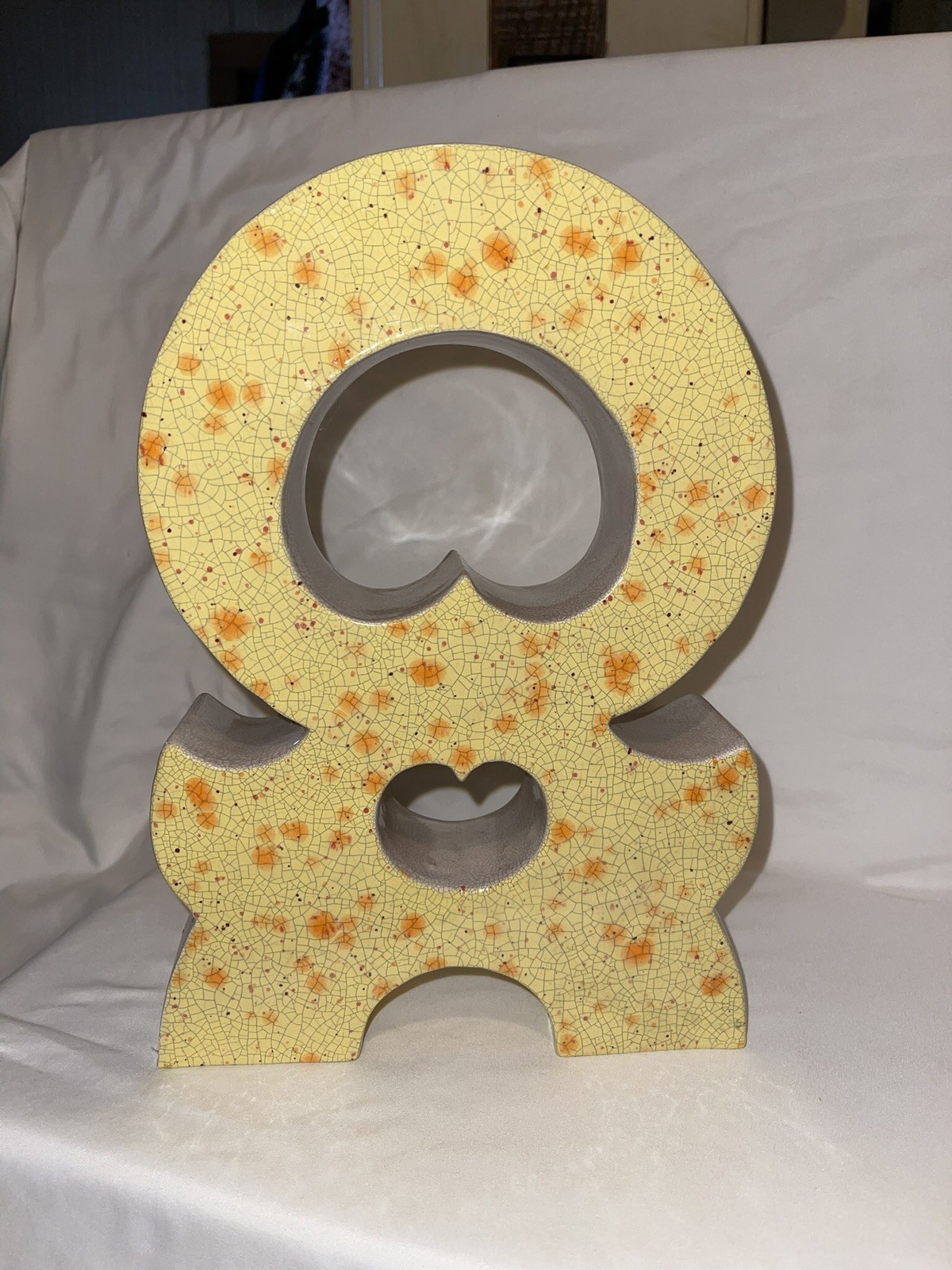 Raku Pottery Vintage Sculpture ￼ Nice